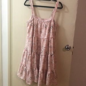Pink and white summer dress
